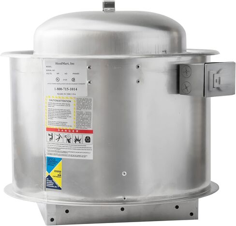 HOODMART 6' Concession Trailer Hood System for Food Truck | Commercial Range Hood with Direct Drive Exhaust Fan | Stainless Steel Kitchen Equipment with Install Kit Included in Saudi Arabia