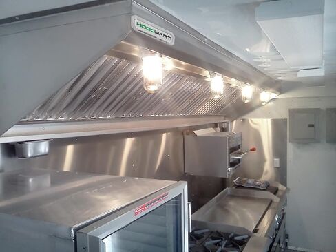 HOODMART 6' Concession Trailer Hood System for Food Truck | Commercial Range Hood with Direct Drive Exhaust Fan | Stainless Steel Kitchen Equipment with Install Kit Included in Saudi Arabia