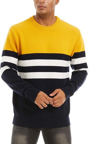 MAGNIVIT Men's Crewneck Sweater Lightweight Soft Knitted Sweatshirt Fall Winter Thermal Pullover in Saudi Arabia