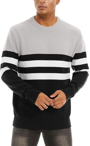 MAGNIVIT Men's Crewneck Sweater Lightweight Soft Knitted Sweatshirt Fall Winter Thermal Pullover in Saudi Arabia