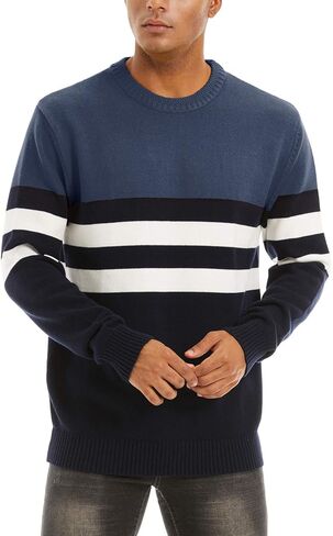 MAGNIVIT Men's Crewneck Sweater Lightweight Soft Knitted Sweatshirt Fall Winter Thermal Pullover in Kuwait