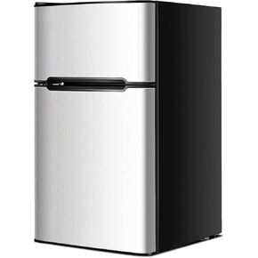3.1 Cu.Ft Refrigerator 2 Doors, Mini Fridge With Freezer, Unique Shelf Design, With LED Light, Adjustable Control Thermostat, mini fridge - HPVFR310 in Kuwait