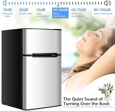 3.1 Cu.Ft Refrigerator 2 Doors, Mini Fridge With Freezer, Unique Shelf Design, With LED Light, Adjustable Control Thermostat, mini fridge - HPVFR310 in Kuwait