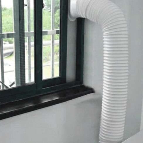 Erice Portable Air Conditioner Hose, Portable Exhaust Vent Hose with 5.9 Inch Diameter, Length up to 60", Exhaust Hose for Portable AC Vent Compatible with Delonghi & LG Air Conditioner Parts (White) in Saudi Arabia