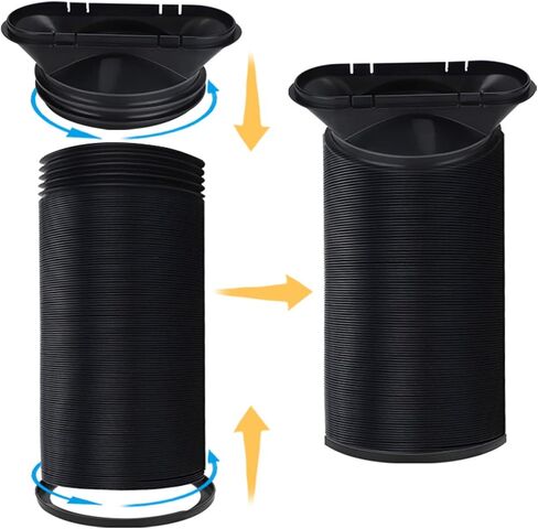 Erice Portable Air Conditioner Hose, Portable Exhaust Vent Hose with 5.9 Inch Diameter, Length up to 60", Exhaust Hose for Portable AC Vent Compatible with Delonghi & LG Air Conditioner Parts (White) in Saudi Arabia