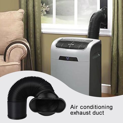 Erice Portable Air Conditioner Hose, Portable Exhaust Vent Hose with 5.9 Inch Diameter, Length up to 60", Exhaust Hose for Portable AC Vent Compatible with Delonghi & LG Air Conditioner Parts (White) in Saudi Arabia