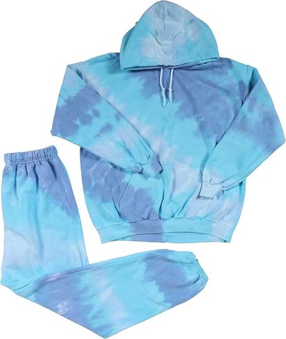 Magic River Handcrafted Tie Dye Hoodie Sweatshirt and Sweatpant Matching Sweatsuit Set in Saudi Arabia