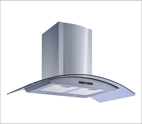 Winflo 30 In. Convertible Stainless Steel/Glass Wall Mount Range Hood with Mesh Filters and Touch Sensor Control in Saudi Arabia
