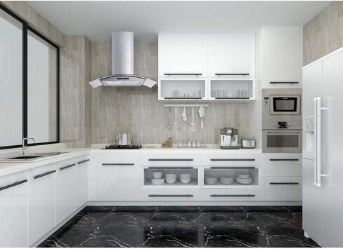 Winflo 30 In. Convertible Stainless Steel/Glass Wall Mount Range Hood with Mesh Filters and Touch Sensor Control in Saudi Arabia