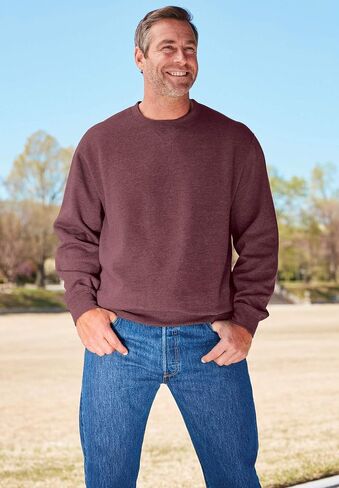 KS Sport by KingSize Men's Big & Tall Wicking Fleece Crewneck by KS Sport™ in Saudi Arabia