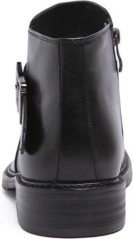 Santimon Mens Buckle Monk Strap Leather Dress Ankle Boots in Saudi Arabia