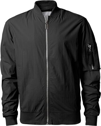 Mens MA-1 Flight Bomber Jacket Active Casual Military Outwear in Saudi Arabia
