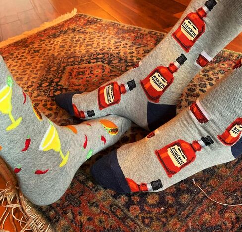 Hot Sox Men's Food and Booze Novelty Casual Crew in Saudi Arabia
