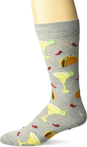 Hot Sox Men's Food and Booze Novelty Casual Crew in Saudi Arabia