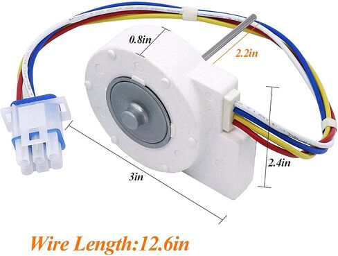 WR60X10185 Refrigerator Evaporator Fan Motor Replacement Part Compatible with GE & Hotpoint Refrigerators Replaces WR23X10353 WR23X10355 WR23X10364 PS1019114 AP3875639 in Saudi Arabia