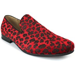 ÃZARMAN Men's Slip On Leopard Print Modern Dress Shoes Loafers