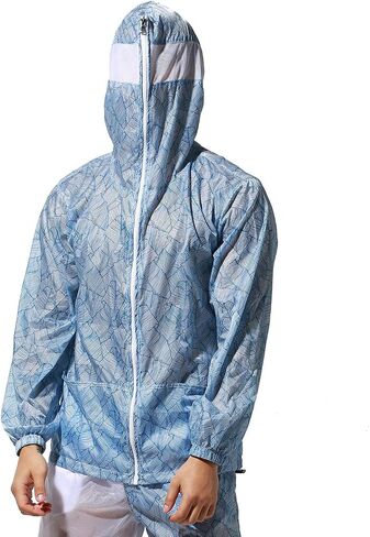 DESMIIT Lightweight Hoodie Jackets Sun Protection+Quick Dry Windproof Travel Long Sleeve Coat for Men in Saudi Arabia