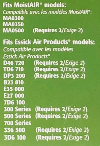 Eagleggo Humidifier Filter for 1040 Essick & Bemis, MoistAir Model Humidifiers Replacement Wicking Filter | Includes 2 Aftermarket Filter in Saudi Arabia
