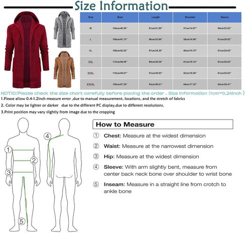 Ymosrh Mens Coats and Jackets Solid Color Knitted Coat Hooded Long Windbreaker Cardigan Medium Length Sweater Coat in Kuwait