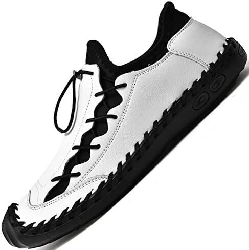 LZDZN Mens Casual Shoes for Men's Leather Loafers Boat Dress Driving Men Black Brown Yellow White Big Size Wide Summer Breathable Fashion Walking Work Office Business Male Handmade in Kuwait