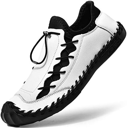 LZDZN Mens Casual Shoes for Men's Leather Loafers Boat Dress Driving Men Black Brown Yellow White Big Size Wide Summer Breathable Fashion Walking Work Office Business Male Handmade in Kuwait