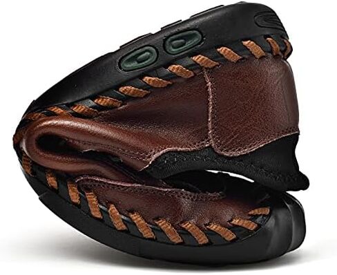 LZDZN Mens Casual Shoes for Men's Leather Loafers Boat Dress Driving Men Black Brown Yellow White Big Size Wide Summer Breathable Fashion Walking Work Office Business Male Handmade in Kuwait