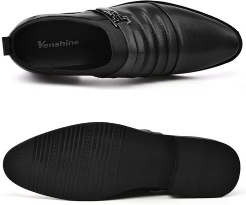 Venshine Mens Casual Shoes Leather Slip On Loafer Business Fahion Dress Shoes in Saudi Arabia