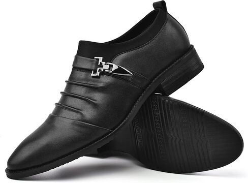 Venshine Mens Casual Shoes Leather Slip On Loafer Business Fahion Dress Shoes in Saudi Arabia