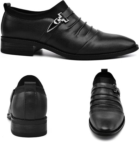 Venshine Mens Casual Shoes Leather Slip On Loafer Business Fahion Dress Shoes in Saudi Arabia
