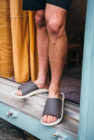 OLUKAI Ulele Olu Men's Slide Sandals, Water Resistant Beach Shoes, Fully Adjustable & Comfort Fit, Wet Grip Rubber Soles in Kuwait