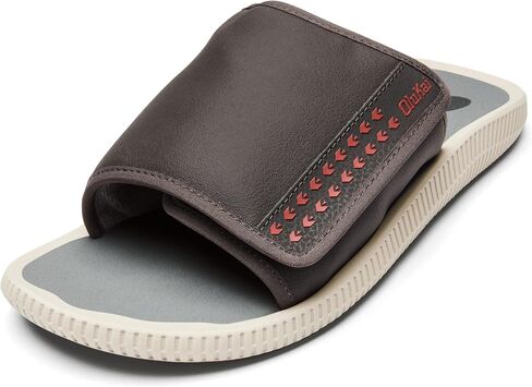 OLUKAI Ulele Olu Men's Slide Sandals, Water Resistant Beach Shoes, Fully Adjustable & Comfort Fit, Wet Grip Rubber Soles in Kuwait
