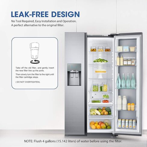 فلاتر مياه ماريوتو لثلاجات GE، فلاتر مياه ذكية للثلاجات، خراطيش معتمدة NSF 42 متوافقة مع MWF، MWFA، MWFP، GWF، GWFA، 46-9991، HDX FMG-1، WFC1201، 4 عبوات in Kuwait