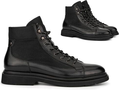 Vintage Foundry Co. Thundra Men’s Fashion Handcrafted Casual Oxfords Derby Chukka Two-tone Leather Lace-up Ankle High-Top Boots w/Block Chunky Heel, Platform, Round Plain Toe & Rubber Sole in Saudi Arabia