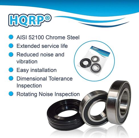 HQRP Bearing and Seal Kit compatible with Whirlpool GHW9100LQ2 GHW9100LW1 GHW9100LW2 Front Load Washer Tub in Saudi Arabia