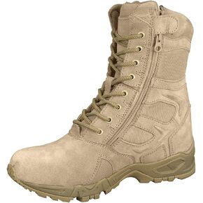 Rothco 8" Forced Entry Desert Tan Side Zip Boot, 11R in Saudi Arabia