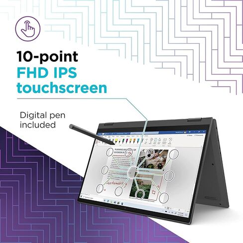 Lenovo IdeaPad Flex 5i 14" FHD(1920 x 1200) IPS Touchscreen 2-in-1 Laptop, Intel Core i5-1235U, Backlit KB, Wi-Fi 6, Fingerprint, Thunderbolt™ 4, w/Stylus (8GB RAM | 512GB SSD) in Saudi Arabia