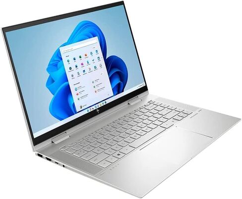 HP 2022 Envy X360 2-in-1 15.6" FHD Touchscreen Laptop Computer, Intel Core i7-1165G7, 32GB RAM, 1TB PCIe SSD, Backlit Keyboard, Iris Xe Graphics, HD Webcam, Windows 11, Silver, 32GB SnowBell USB Card in Saudi Arabia