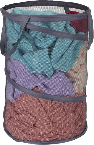 Household Essentials 2027-1 Pop-Up Collapsible Mesh Laundry Hamper | Charcoal in Saudi Arabia