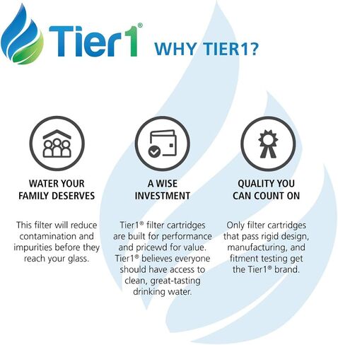 Tier1 ADQ73613401 Refrigerator Water Filter 2-pk | Replacement for LG LT800P, ADQ73613402, Kenmore 9490, 46-9490, 469490, ADQ73613408, DWF-35, Fridge Filter in Kuwait