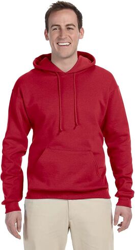Jerzees Mens NuBlend Pullover Hooded Sweatshirt, Large, True Red in Saudi Arabia