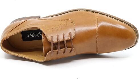 Metrocharm MC151 Men's Lace Up Cap Toe Oxford Shoes in Kuwait