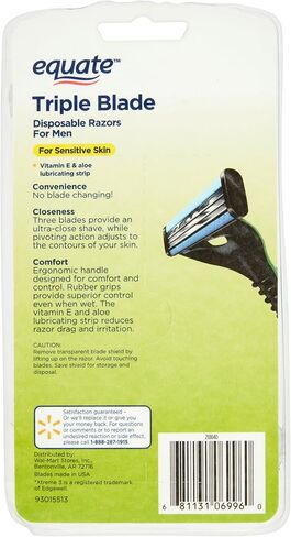 Equate Triple Blade Disposable Razors for Men, 8 Ct in Saudi Arabia
