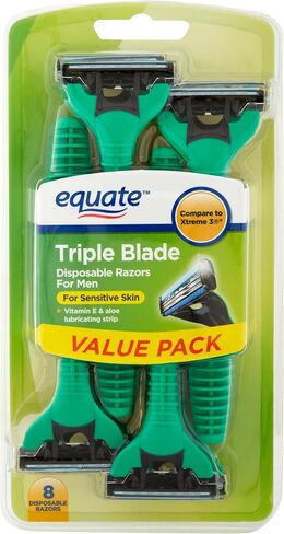 Equate Triple Blade Disposable Razors for Men, 8 Ct in Saudi Arabia