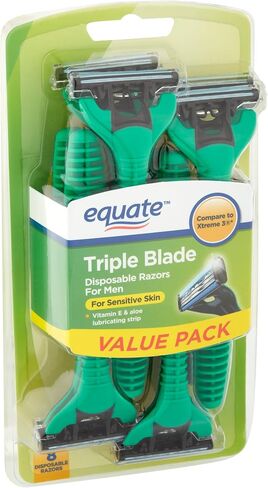 Equate Triple Blade Disposable Razors for Men, 8 Ct in Saudi Arabia