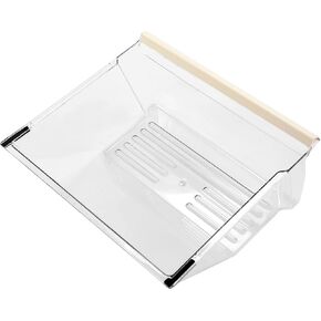 Kojem Crisper Drawer Bin Replacement for 2188664 WP2188664 Compatible with Whirlpool, Kenmore, Maytag, Kitchenaid Refrigerator Clear Crisper Pan (Bottom) W/White Handle in Kuwait