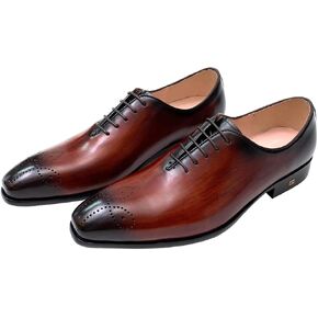 Men's Dress Shoes with Genuine Leather Casual Formal Business Wingtip Lace-Up Oxford Formal Shoes in Saudi Arabia