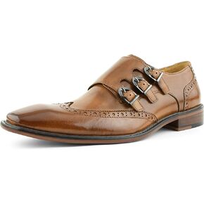 Asher Green AG119 - Men's Dress Shoes, Formal Mens Shoes - Genuine Leather Shoes for Men - Men's Wingtips - Triple Monk Strap Mens Shoes in Saudi Arabia