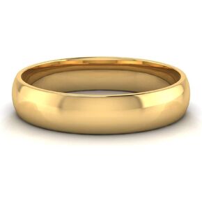 Solid 10k White Yellow Rose Gold Comfort Fit 4mm Wedding Band for Men Women Unisex Polish Finish Ring
