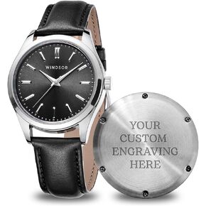 Engraved Watch for Men - Boyfriend Fiance Husband Gift Customized Personalized Watches for Men in Saudi Arabia