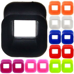Square Silicone Flesh tunnel ear gauge Available size 2g (6mm) to 1" (26mm) Please Choose Size And Color (1 Pair ONLY) in Saudi Arabia